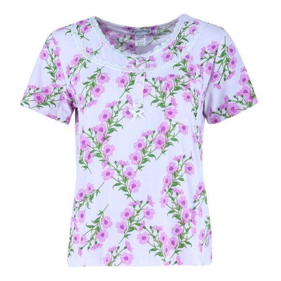 Elegant Emily Women's Floral Capri Sleep Set - Picture 2 of 4